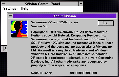 Testing the serial file with XVision on Windows 3